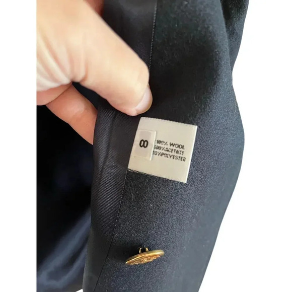 VTG Forecaster Of Boston Women’s 100% Wool Double Breasted Coat Black Size 8 - Picture 10 of 11